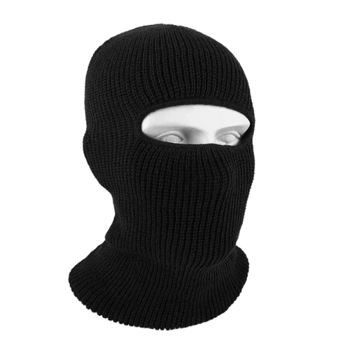 All black balaclava - BLACK / WOOL MERINO - BLACK BALACLAVA
