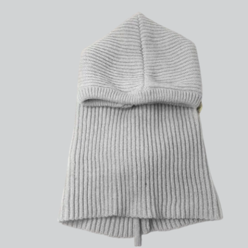 BALACLAVA WOOL HAT KNIT | EVERETT - GREY / 27 CM x 48 CM x 30 CM / POLYESTER & COTTON - BALACLAVA