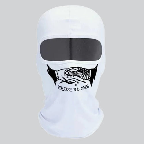 BLACK AND WHITE BALACLAVA | CARSON - WHITE / POLYESTER