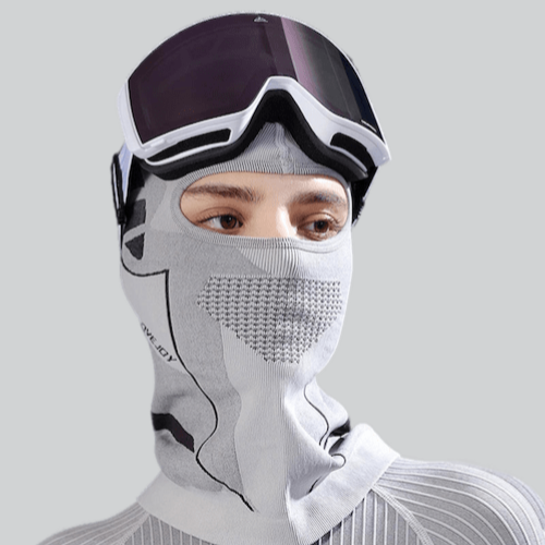 Ski goggles and face mask on MOTORCYCLE SUMMER BALACLAVA | TOLEDO for winter sports